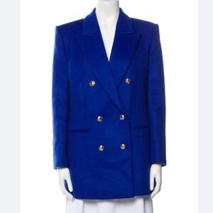 YSL Saint Laurent cobalt blue blazer wool and cashmere size 36